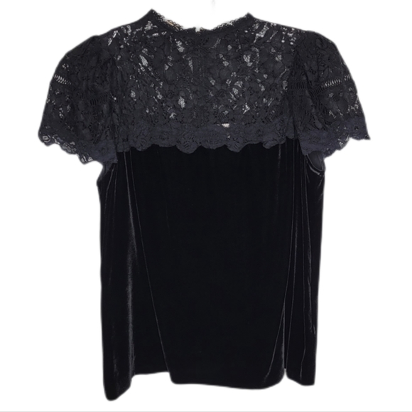 Rebecca Taylor Velvet Lace Top - Picture 3 of 9